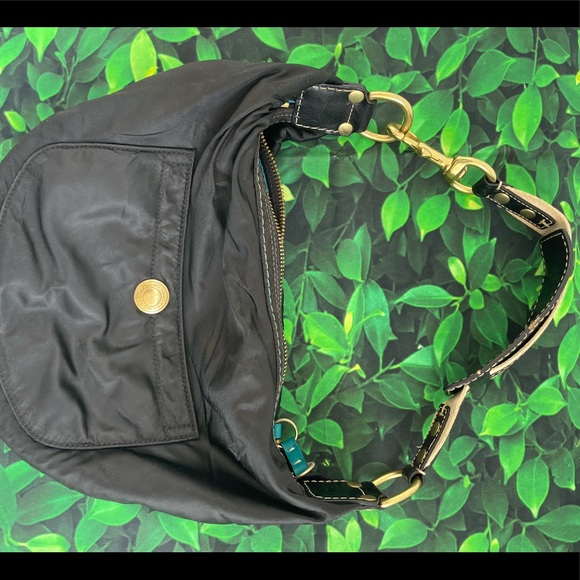 Original COACH Vintage Bag boho style. Black and turquoise. - Picture 8 of 10